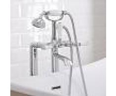 HudsonReed Conjunto de Baño con Grifo Mezclador de Bañera y Ducha de Mano Estilo Retro
