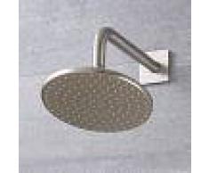 HudsonReed Alcachofa de Ducha Redonda de 200mm con Brazo de Ducha Mural de Níquel Cepillado