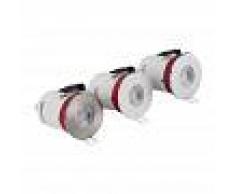 HudsonReed Biard Conjunto con 3 Focos Downlight Empotrables de Techo Clasificación Ignífuga GU10 con Bisel Redondo Disponible en 3 Colores