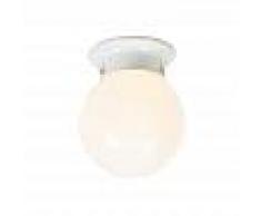 QAZQA Lámpara de techo retro cristal opal blanco - Scoop