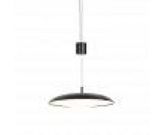 Trio Leuchten Lámpara colgante moderna redonda marrón oscuro con cristal - DAXAM