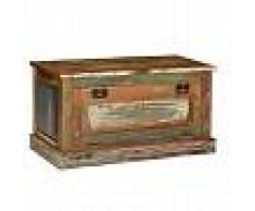 vidaXL Banco zapatero de madera maciza reciclada