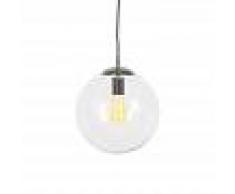 QAZQA Lámpara colgante escandinava cromo cristal transparente - BALL 30