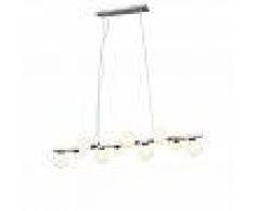 Trio Leuchten Lámpara colgante Art Deco acero cristal translúcido 10-luces - FON