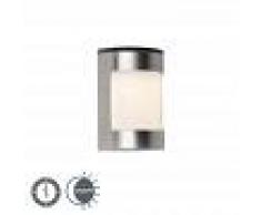 QAZQA Aplique solar acero IP44 LED - BOSTON