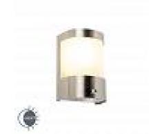 QAZQA Aplique acero RVS crepuscular IP44 - MIRA