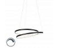Paul Neuhaus Lámpara colgante de diseño negro 55cm con LED regulable - Rowan