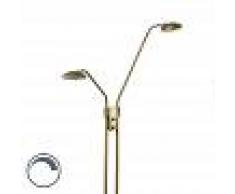 QAZQA Lámpara de pie moderna bronce LED 2-luces - EVA