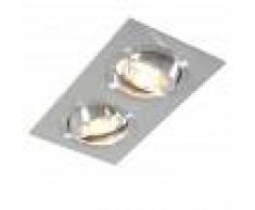 QAZQA Foco empotrable aluminio orientable - LOCK 2