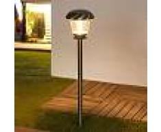 Lindby Lámpara de exterior clásica en acero inoxidable LED a energía solar - Nela