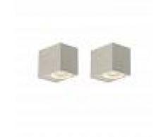 QAZQA Set de 2 aplique modernos acero IP44 - BALENO I