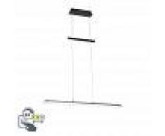 Honsel Lámpara colgante de diseño negro 88 cm con LED regulable en 3 pasos - Cavolo