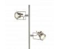 QAZQA Lámpara de pie industrial acero 2 luces - Suplux