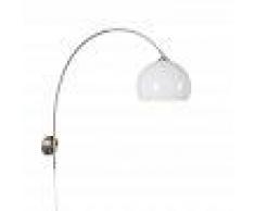 QAZQA Aplique de arco retro acero pantalla blanca ajustable - BOOG