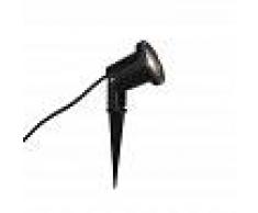 QAZQA Foco de estaca negra con enchufe 230cm cable IP65 - BASIC