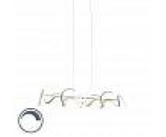 Leuchten Direct Lámpara colgante de diseño regulable en plata incl. LED - Krisscross