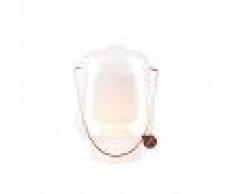 QAZQA Lámpara de mesa recargable 30 cm IP44 blanco - Storm Small