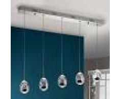 Schuller Lámpara colgante LED Rocio, 5 luces, barra