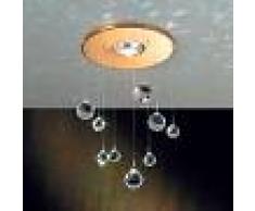 Orion Lámpara empotrada Feng Shui, piezas Swarovski, oro