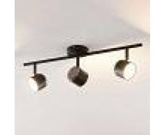 Lindby Marrie foco LED, negro, 3 luces, barra