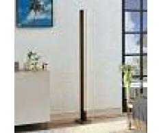 Lucande Lámpara de suelo LED Tamlin de madera, negro