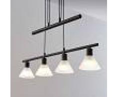 Lindby Lámpara colgante Delira 4 luces, negro, regulable