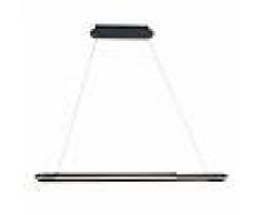 Lampenwelt.com Lámpara colgante LED Marga regulable, negro
