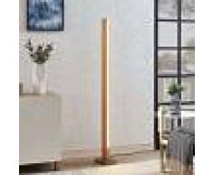Lucande Lámpara de suelo LED Tamlin de madera, color haya