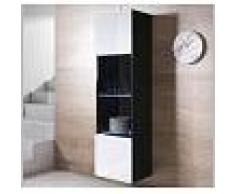 Armario colgante modelo Luke V6 (40x165cm) color negro y blanco