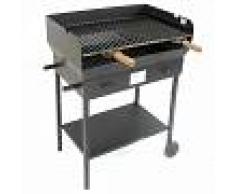 Cruccolini Barbacoa de carbón y de leña con chasis de chapa Cruccolini Massa 69x45