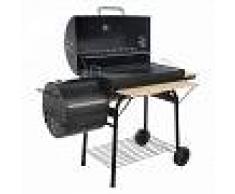 Royal Food Barbacoa de carbón CB 700-2 con parrilla de acero - ahumador - Superficie de cocción 67x43 cm