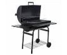 Royal Food Barbacoa de carbón CB 500 con parrilla de acero - Superficie de cocción 70x50 cm