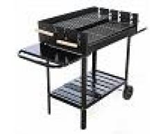 Royal Food Barbacoa de carbón CB 280X con parrilla doble - Superficie de cocción 75 x 50