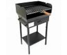 Cruccolini Barbacoa de carbón y de leña con chasis de chapa Cruccolini Livorno 50x38