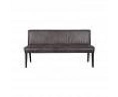 BePureHome banco negro de piel Rodeo