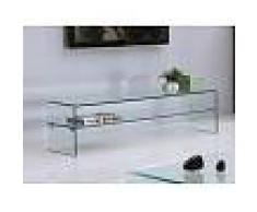 Venta-unica Mueble TV STILEOS - 1 hueco - Cristal templado