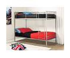 Venta-unica Cama litera DUOTIS II - 2 camas 90x190 cm - Plateado