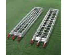 GeoTech Pareja rampas de carga curvas cm 310 plegables de aluminio para tractor cortacésped