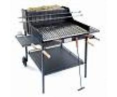 Cruccolini Barbacoa de leña con chasis de chapa Cruccolini Fuocone Umbria, parrilla inox 70x58
