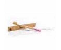 Naturbrush Cepillo de dientes de bambú para adultos - rosa